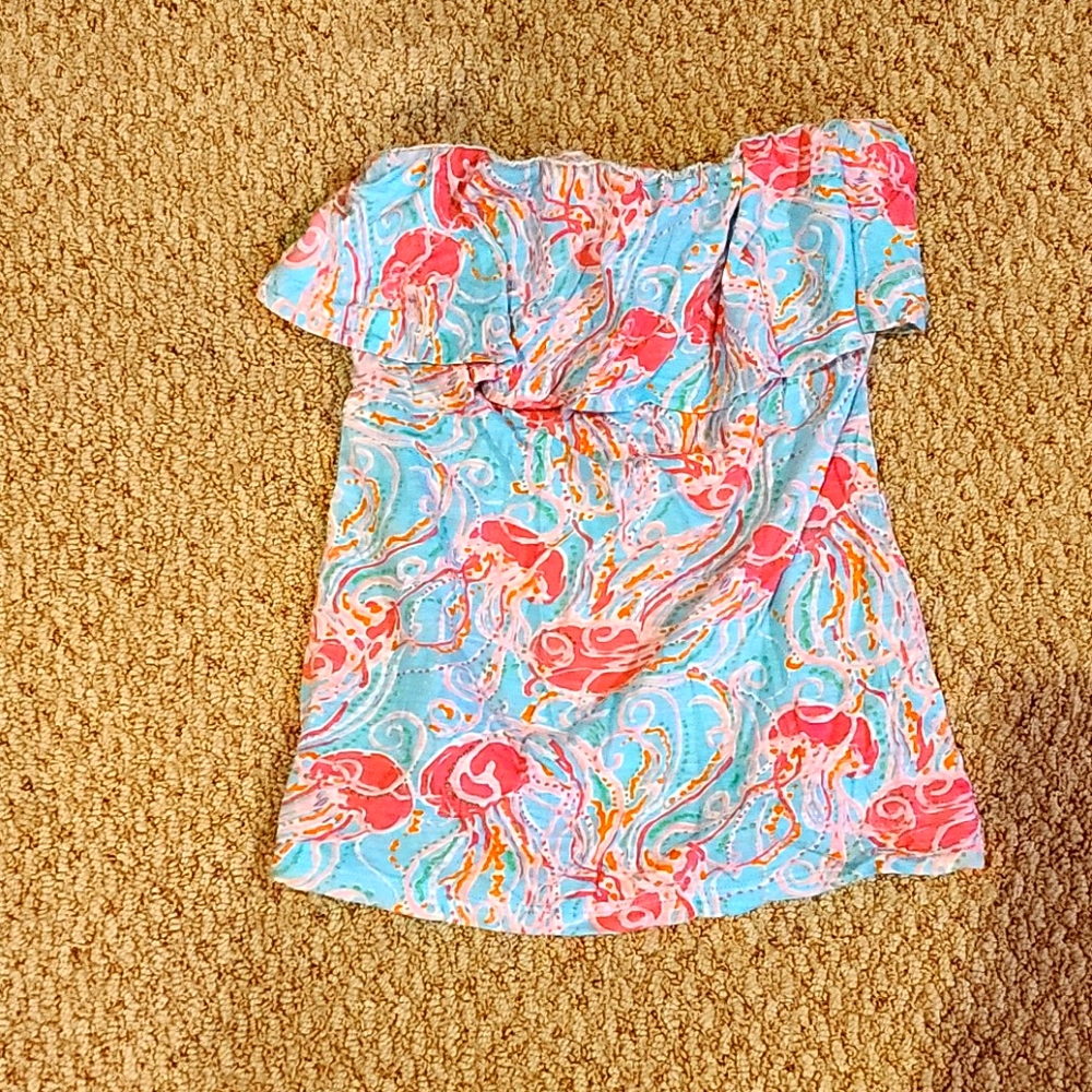 Gorgeous Lilly Pulitzer strapless top